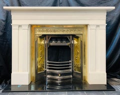 Large Scottish William iv Manner Statuary Marble Fireplace Surround