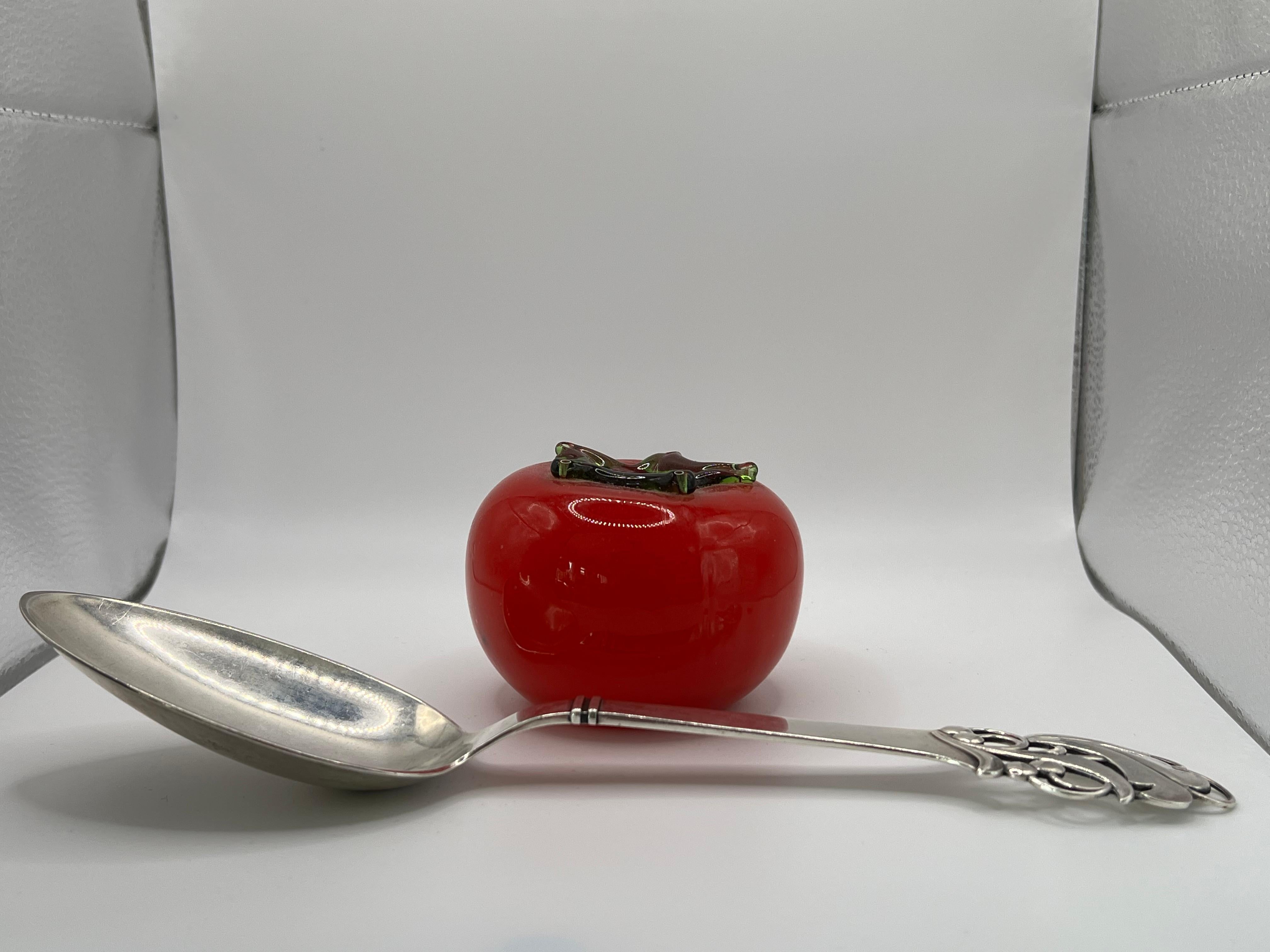 Ein großer Servierlöffel von Carl M. Cohr Horsens Solvvarefabrik Sterling Silver (Art déco) im Angebot