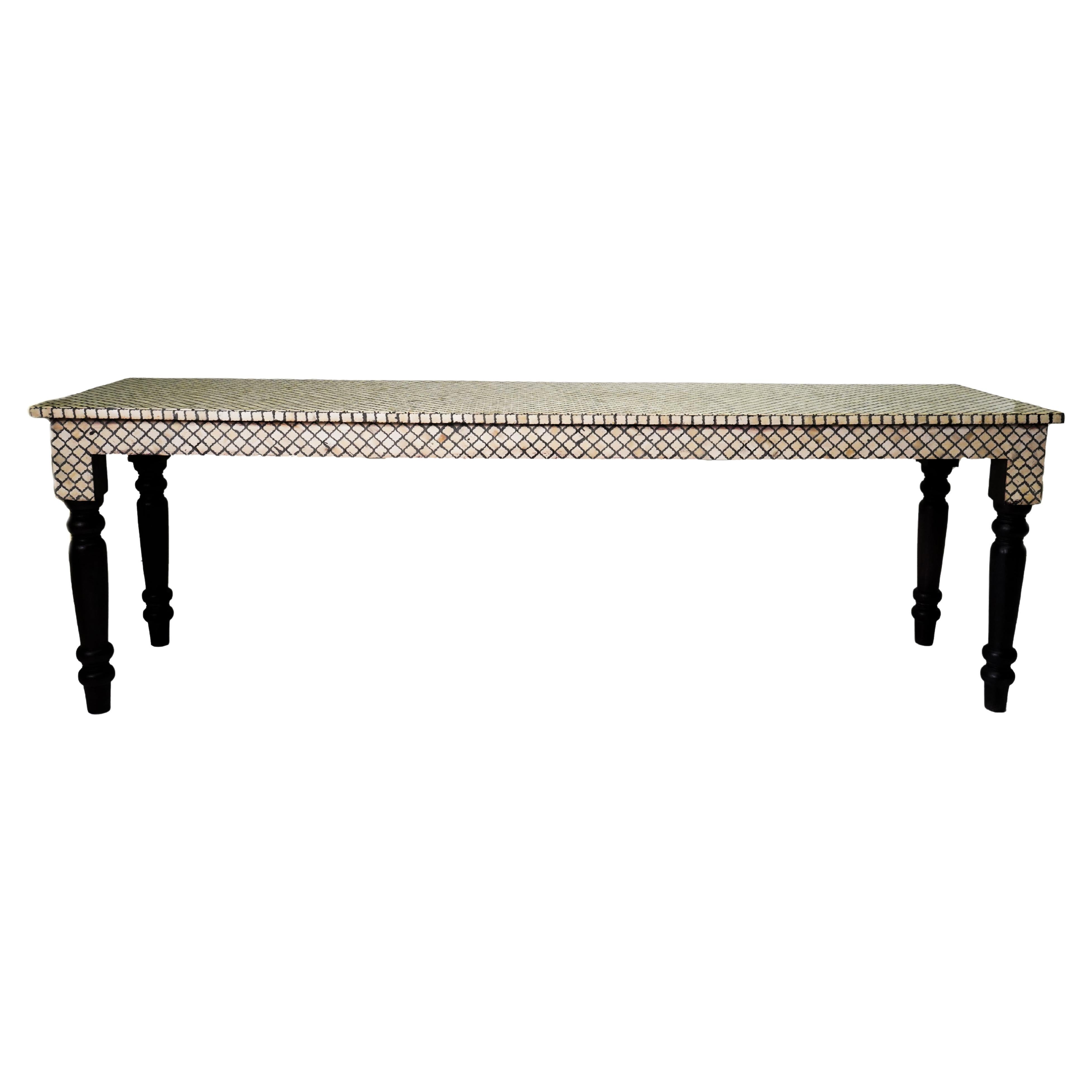 Bone Inlay Console Table at 1stDibs | inlaid console table