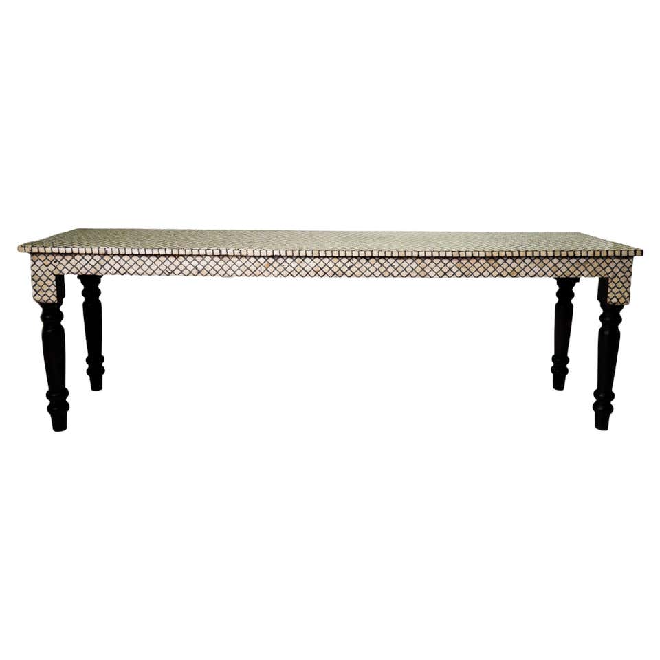 Bone Inlay Console Table at 1stDibs | inlaid console table