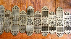 Large Set of 19th Century Pierced Brass Door Finger Plates