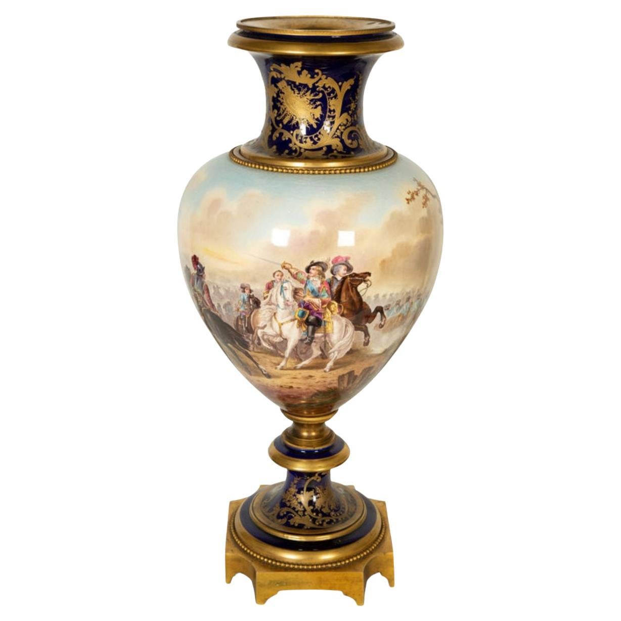 Large Sèvres Style Porcelain Urn