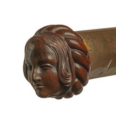 A ship’s ‘Sunday’ tiller carved with Princess Victoria, before she was Queen