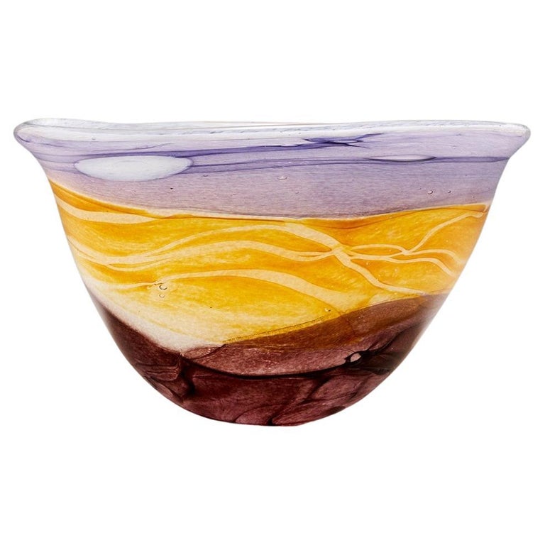 Large Siddy Langley Harvest Moon Oval Bowl, 2021 For Sale