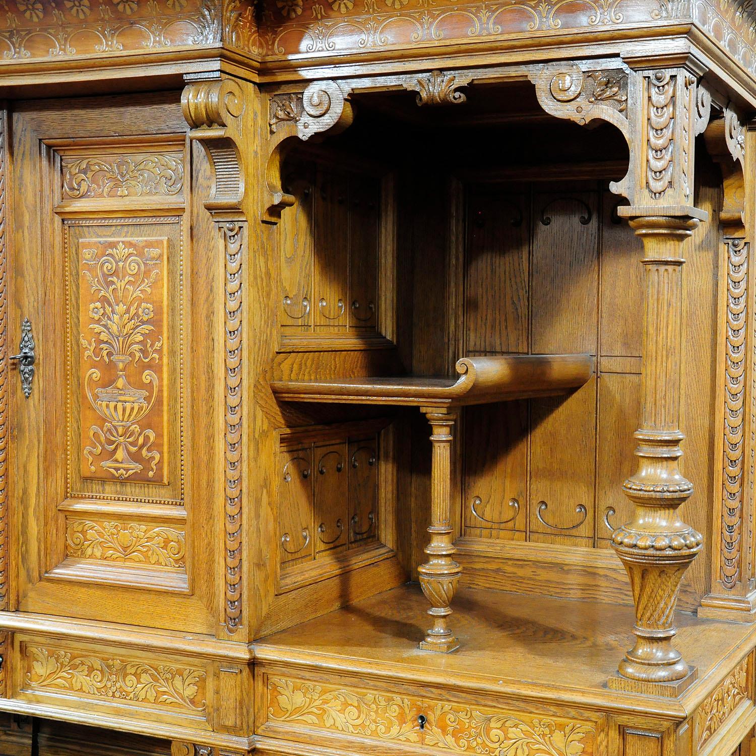 Wood A Large Sideboard by Bernhard Ludwig Vienna ca. 1900 For Sale