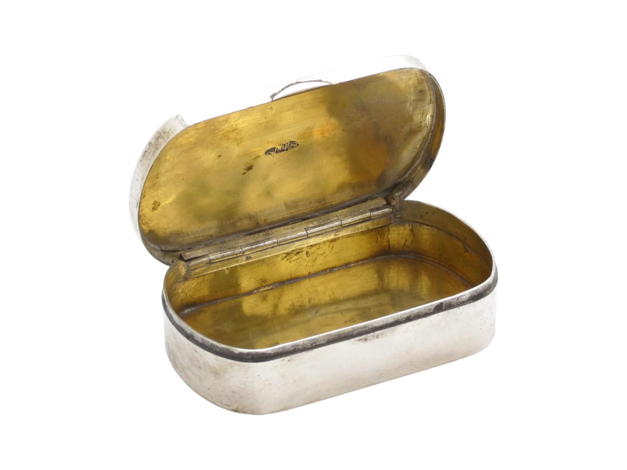 Russo Grande tabacchiera russa in argento, fine del XIX secolo. Ebraico - Judaica in vendita