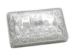 A Fantastic Silver Snuff Box, Jerusalem late 19th Century. Hebrew judaica