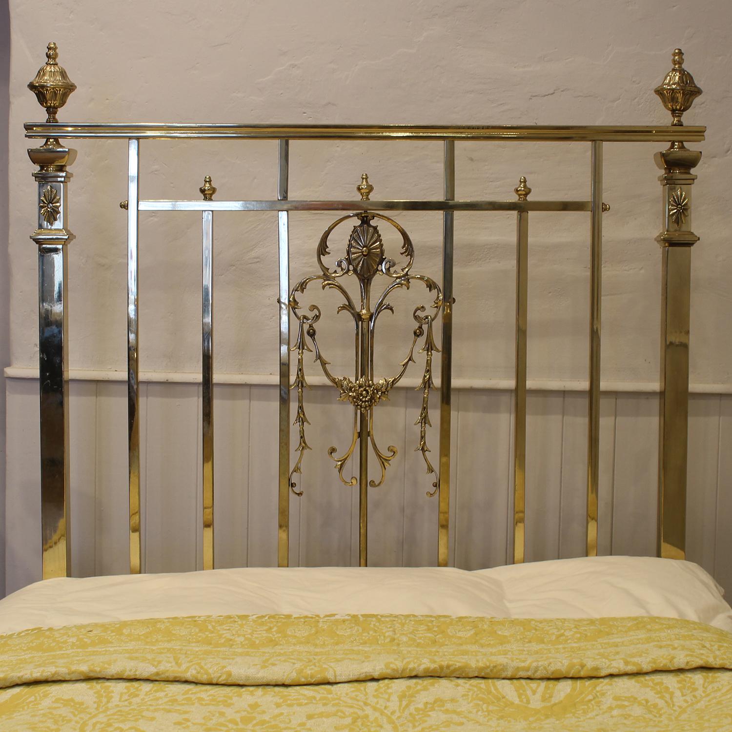 Un grande letto antico edoardiano singolo in ottone MS78 in vendita 1