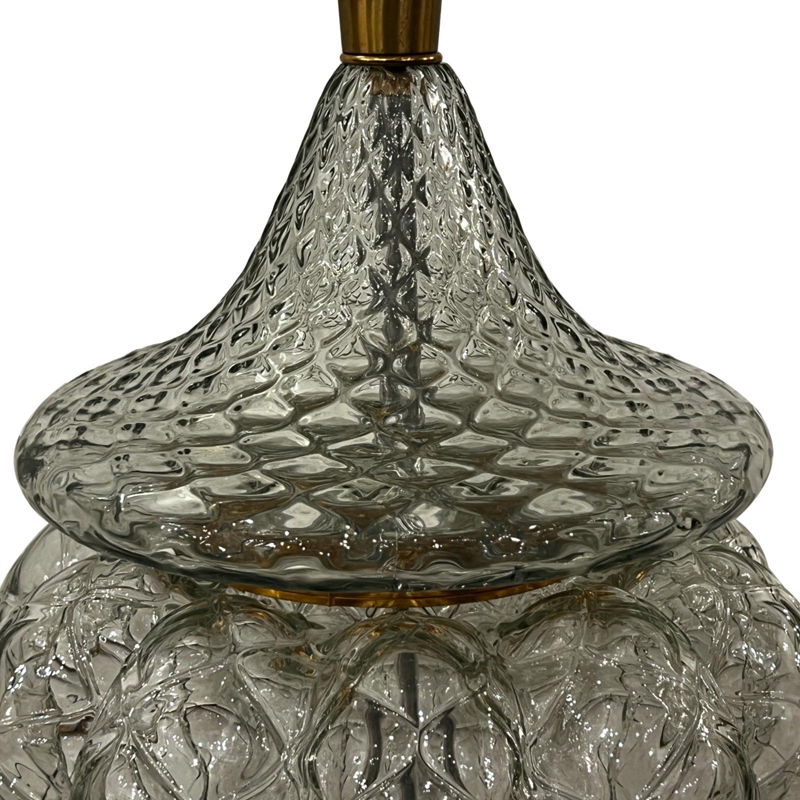 Large Single Murano Glass Lamp In Good Condition For Sale In New York, NY