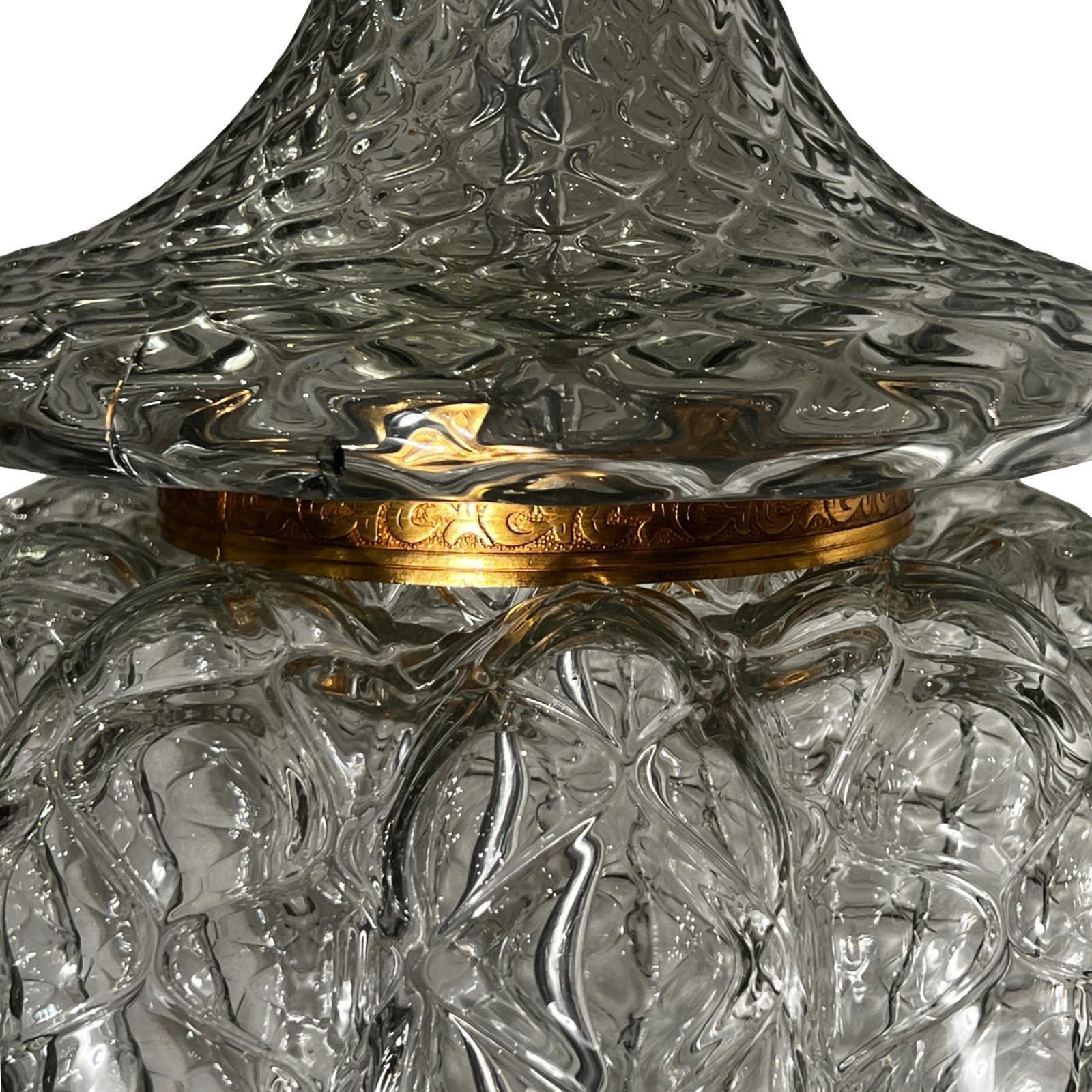 Mid-20th Century Large Single Murano Glass Lamp For Sale