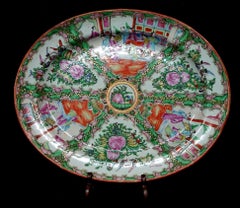 Large Size Chinese Rose Medallion Porcelain Plater, Ric 059