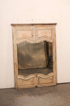 A Large-Size French Over-Mantel, Carved-Wood Mirror, 19th Century