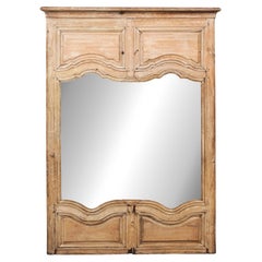 A Large-Size French Over-Mantel, Carved-Wood Mirror, 19th Century A Large-Size French Over-Mantel, Carved-Wood Mirror, 19th Century