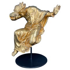 A Large Size Gilt Bronze Figure Of A Man, 17th Century, Italy