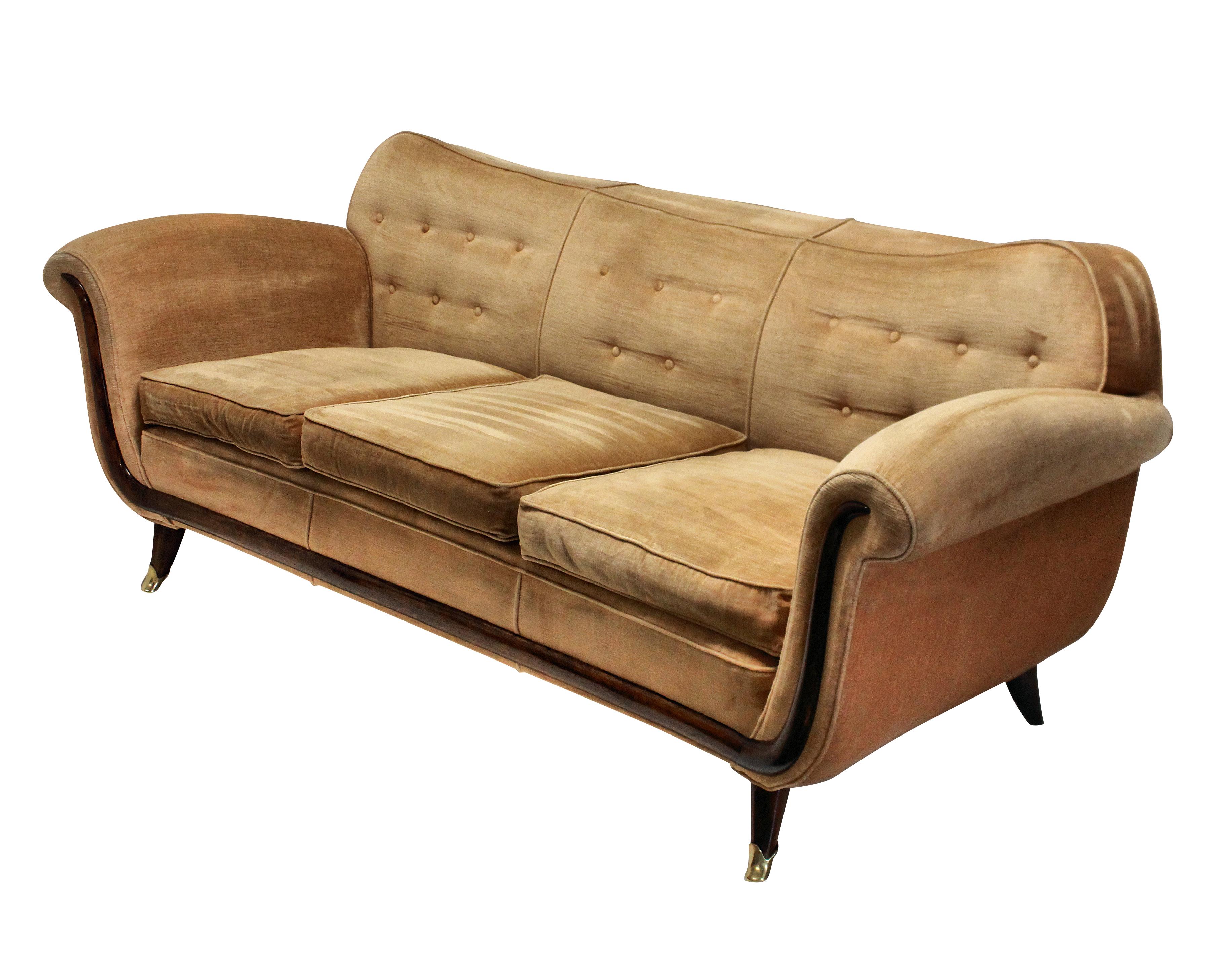 Italian Large Sofa by Guglielmo Ulrich