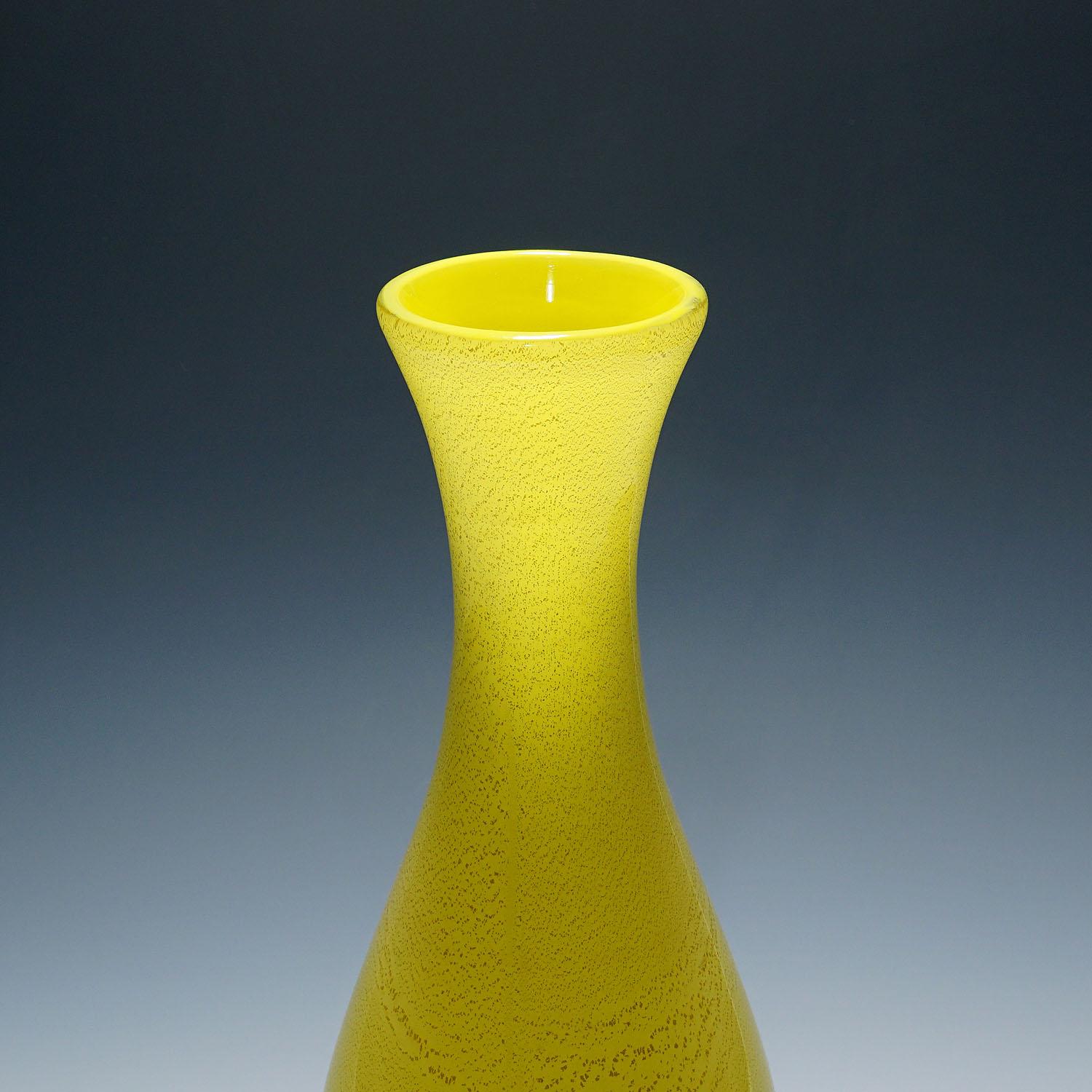Mid-Century Modern Grand vase en verre Soffiato de Galliano Ferro, Murano, vers les années 1950 en vente