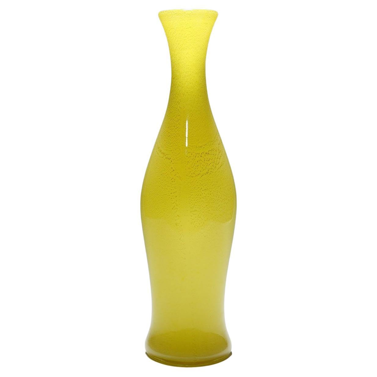 Grand vase en verre Soffiato de Galliano Ferro, Murano, vers les années 1950