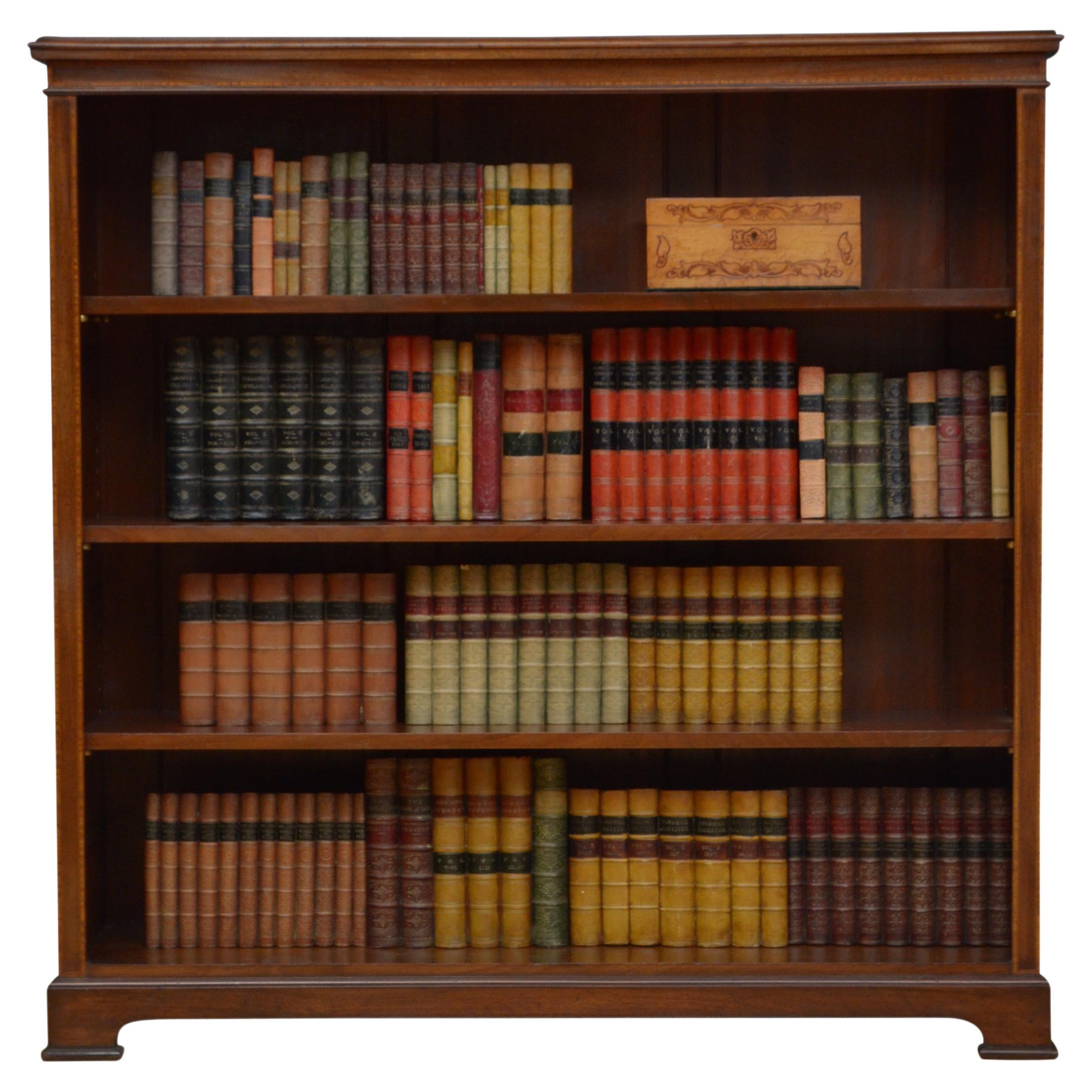 Large Solid Mahogany Victorian Open Bookcase at 1stDibs