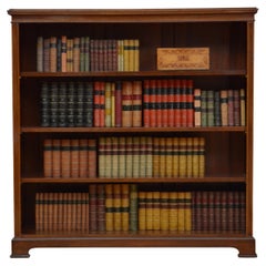 Large Solid Mahogany Victorian Open Bookcase