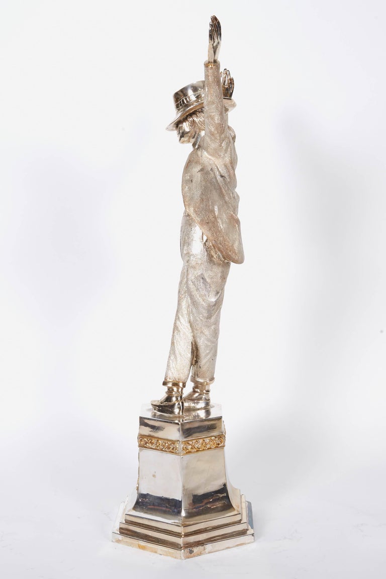 Large Solid Silver Figure Statue of Michael Jackson "King of Pop" by