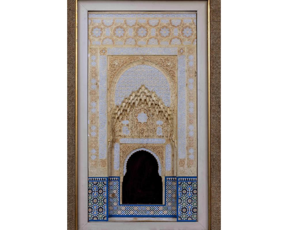 Una grande targa con modello architettonico dell'Alhambra spagnola di Rafael Contreras in vendita 1