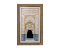 A Large Rafael Contreras Spanish Alhambra Architectural Model Plaque