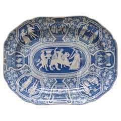 Grand plat Spode à motifs grecs