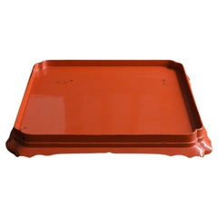 A large square tray made of Japanese antique lacquer / Late Edo period/19th