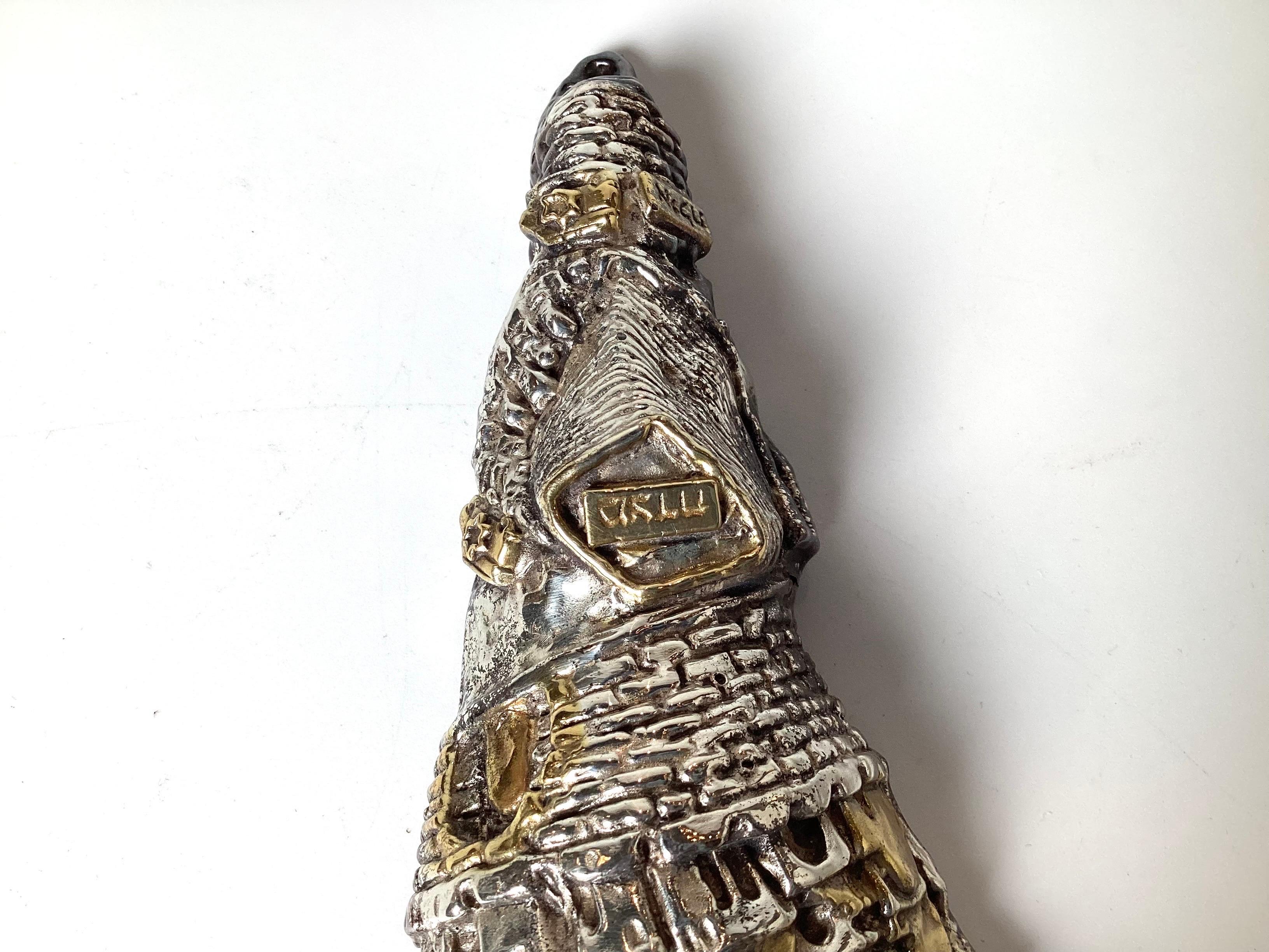 Large Sterling Silver Mezuzah by Yaacov Heller In Excellent Condition For Sale In Lambertville, NJ