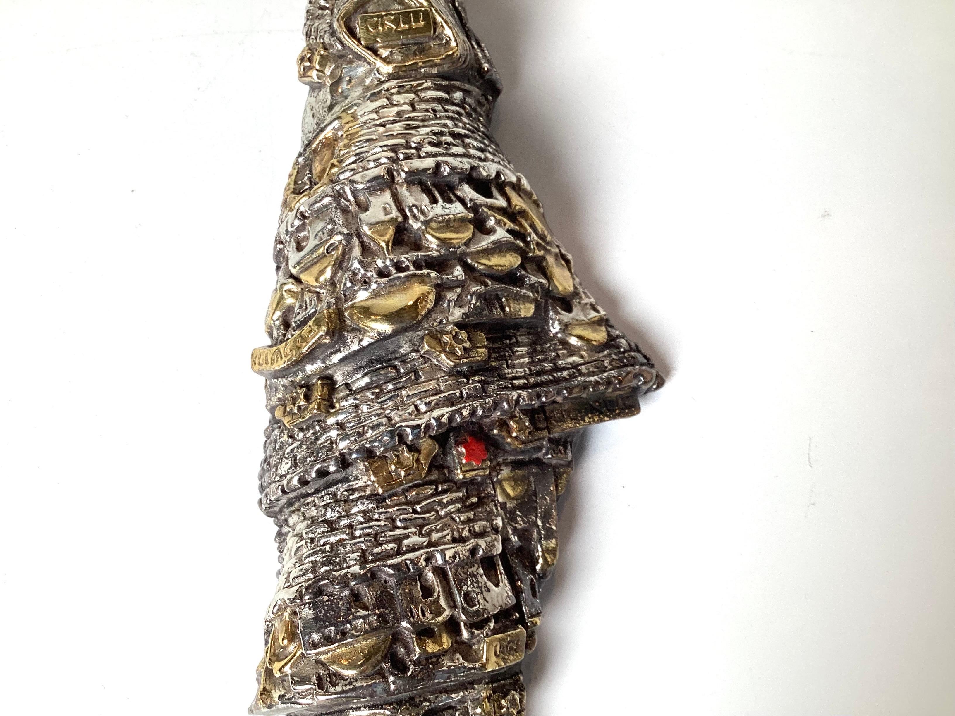 Late 20th Century Large Sterling Silver Mezuzah by Yaacov Heller For Sale