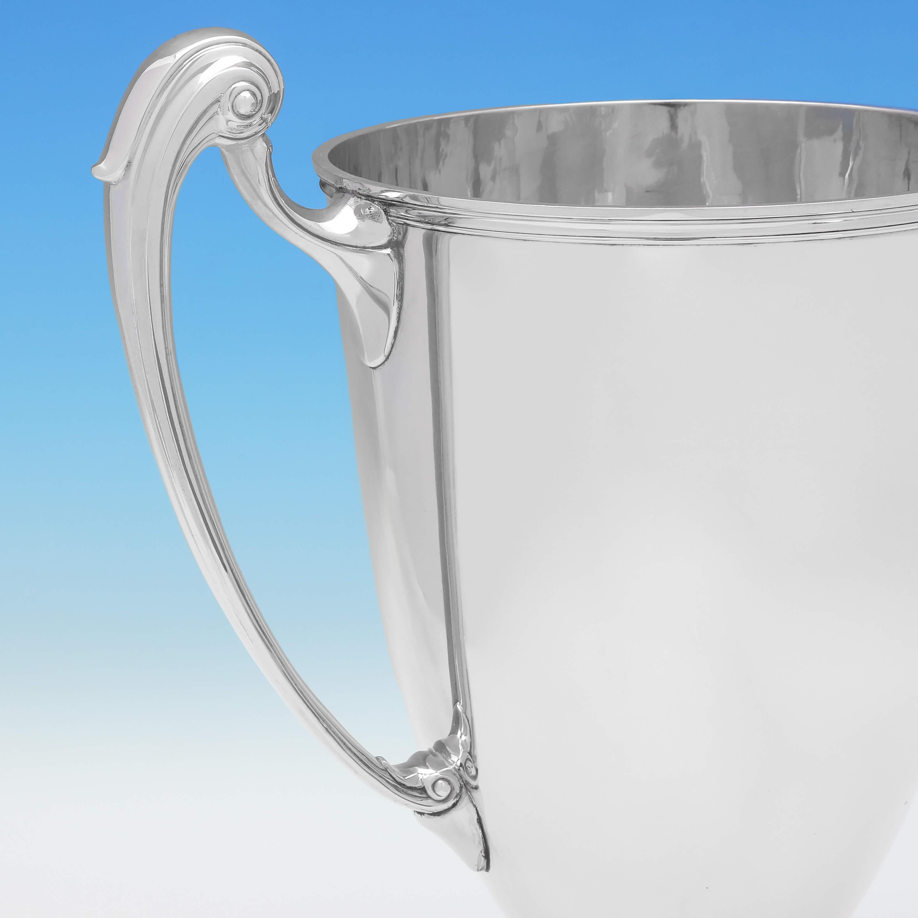 British Large Sterling Silver Trophy Hallmarked in 1935 by Mappin & Webb