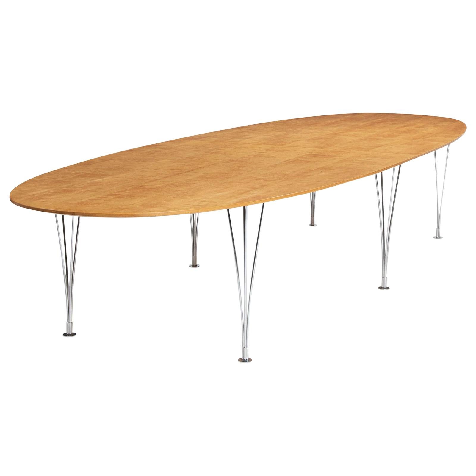 Large Super-Ellipse Table by Piet Hein & Bruno Mathsson For Sale