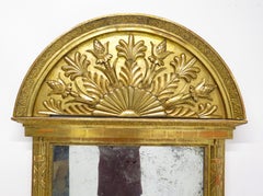 A Large Swedish Neoclassical Giltwood Pier Mirror, circa 1820 with Arched Crest