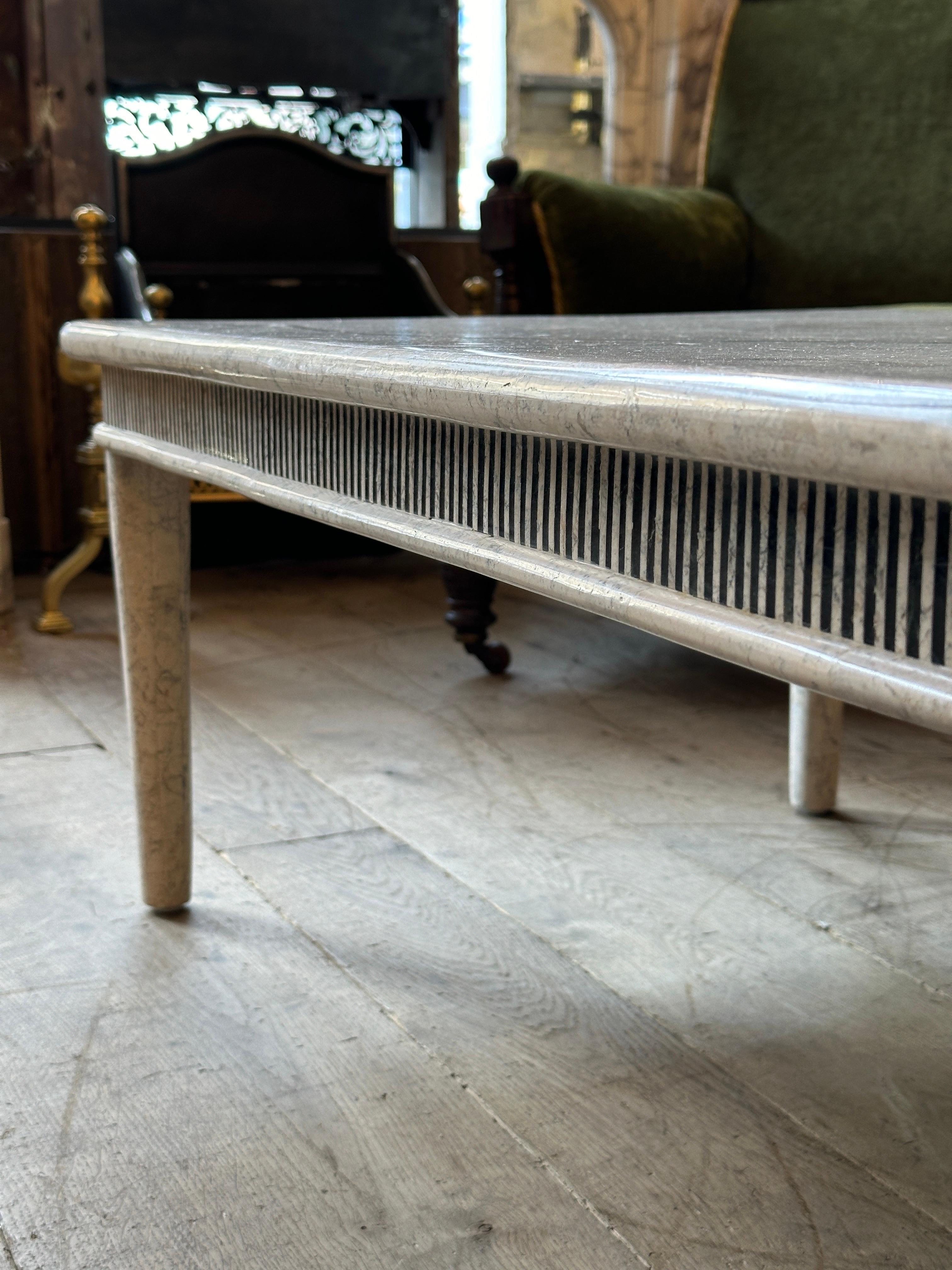 A Large Tessellated Marble Coffee Table By Maitland Smith  For Sale 4