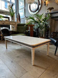 A Large Tessellated Marble Coffee Table By Maitland Smith