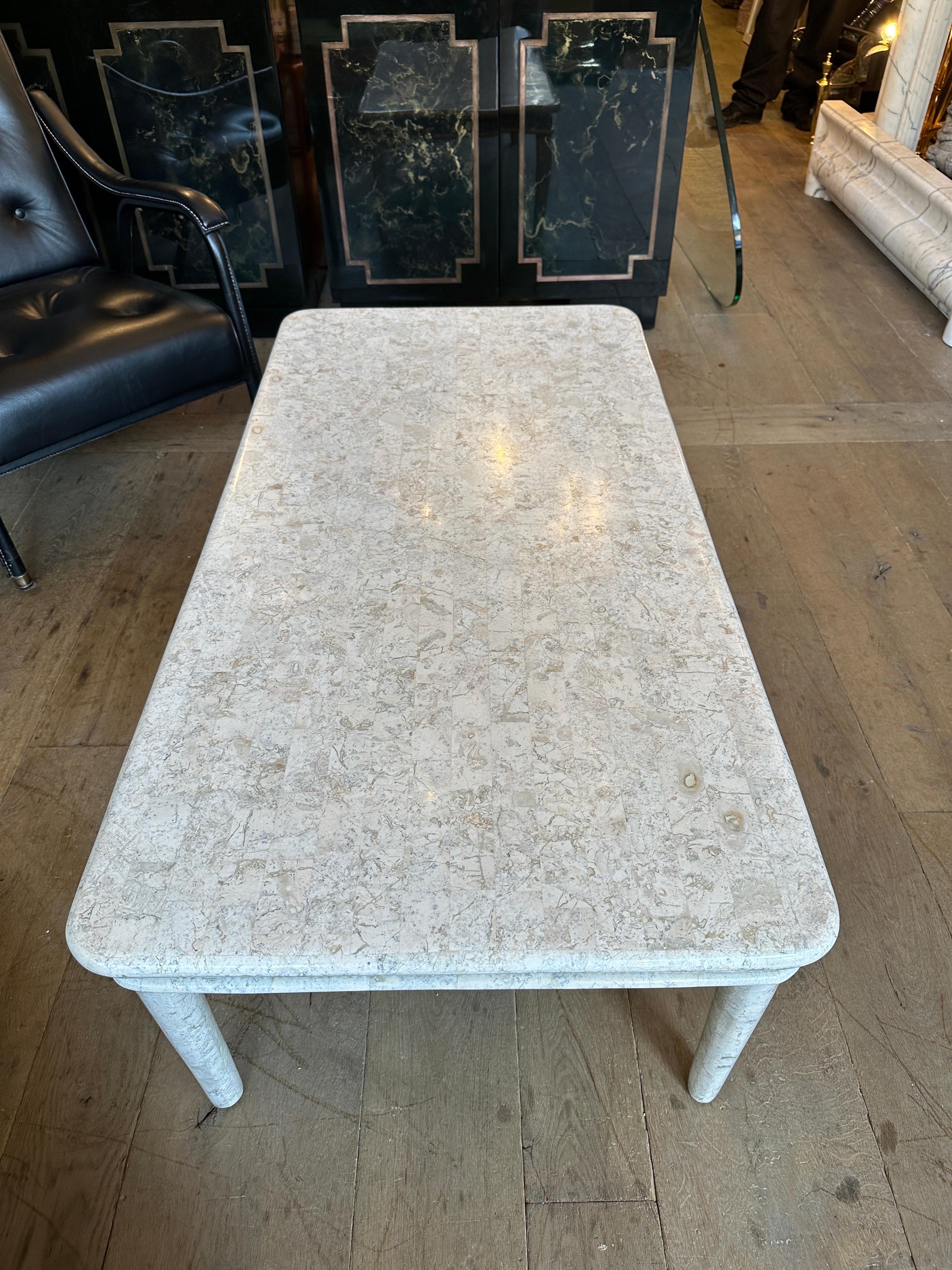 A Large Tessellated Marble Coffee Table By Maitland Smith  In Good Condition For Sale In London, GB