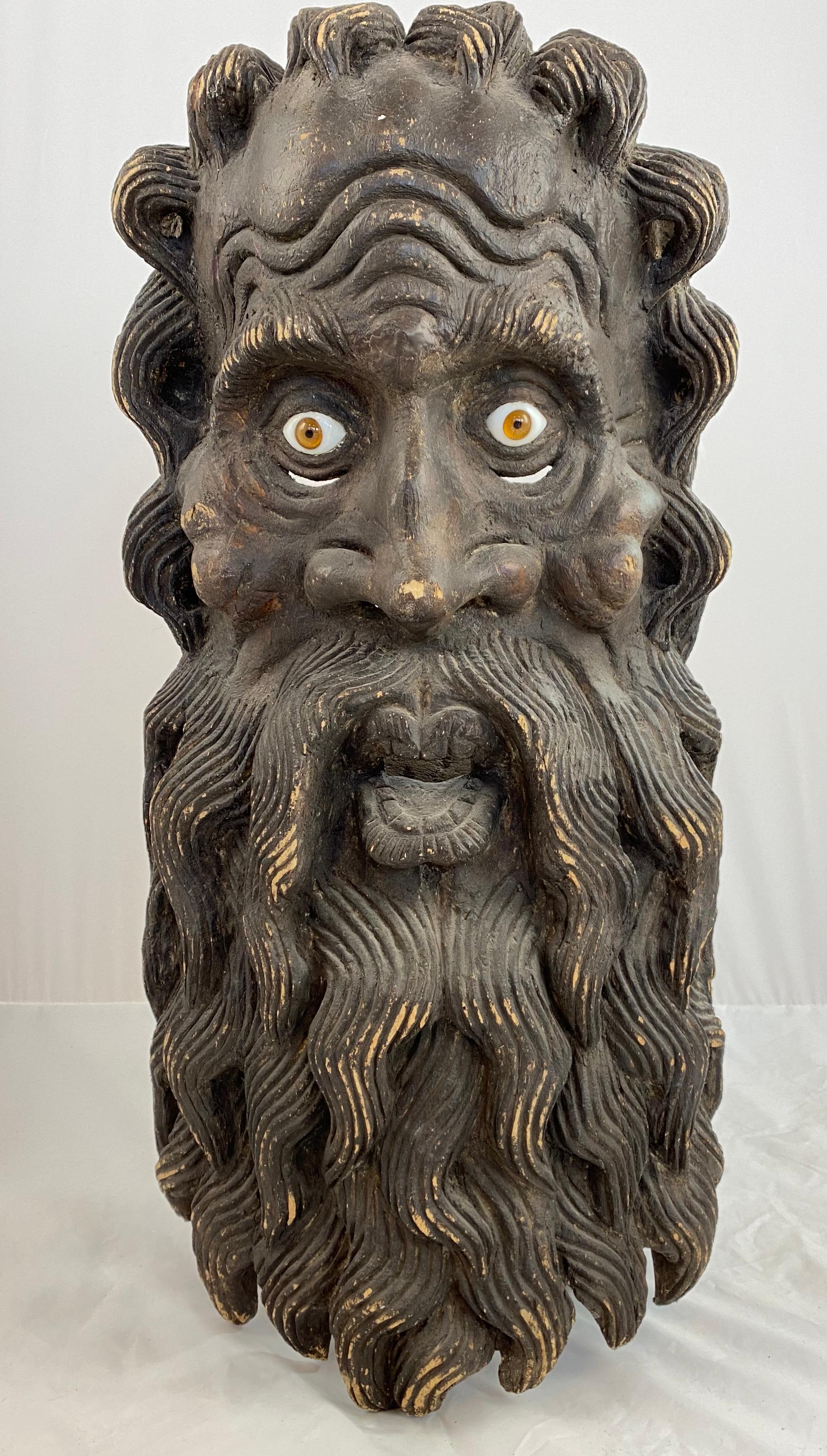 Large Theatrical Mask, 19th C In Good Condition For Sale In Stockholm, SE