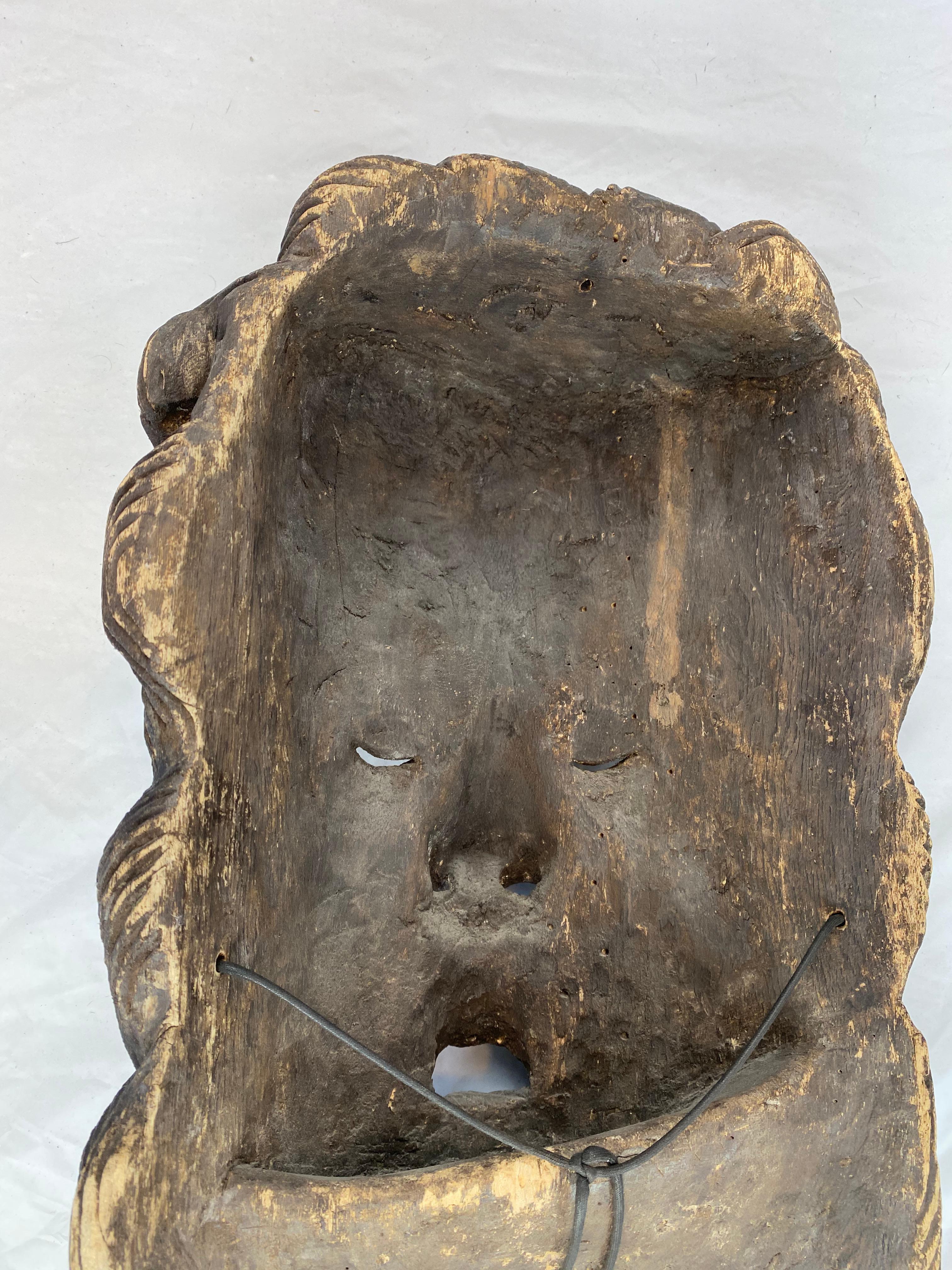 Large Theatrical Mask, 19th C For Sale 2