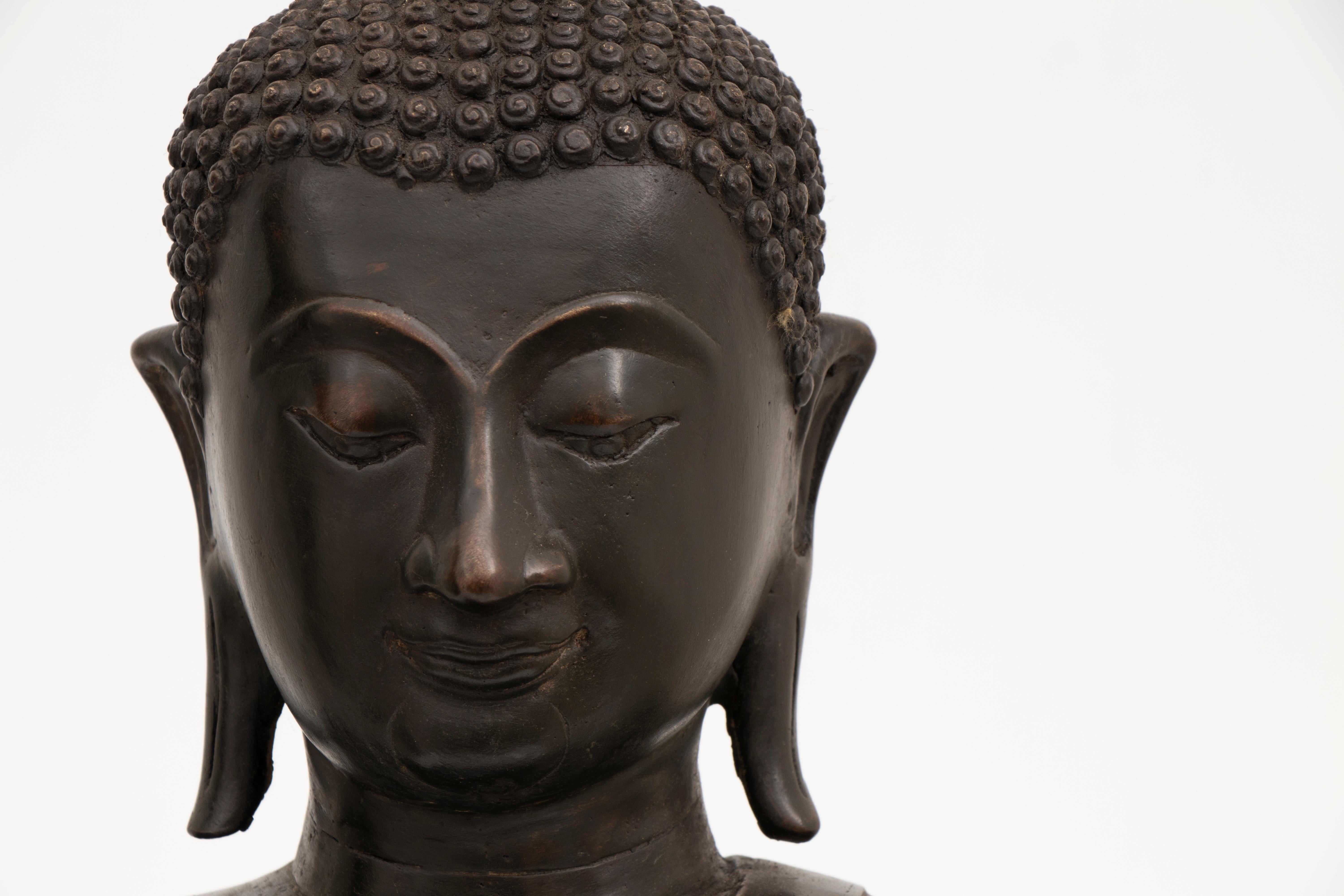 Mid-20th Century Large Tibetan Bronze Buddha