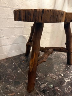A Large Timber Tree Trunk Stool