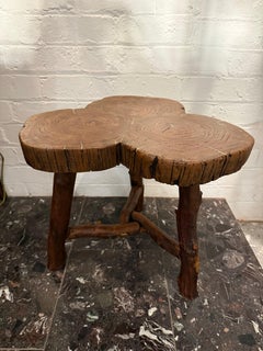 A Large Timber Tree Trunk Stool