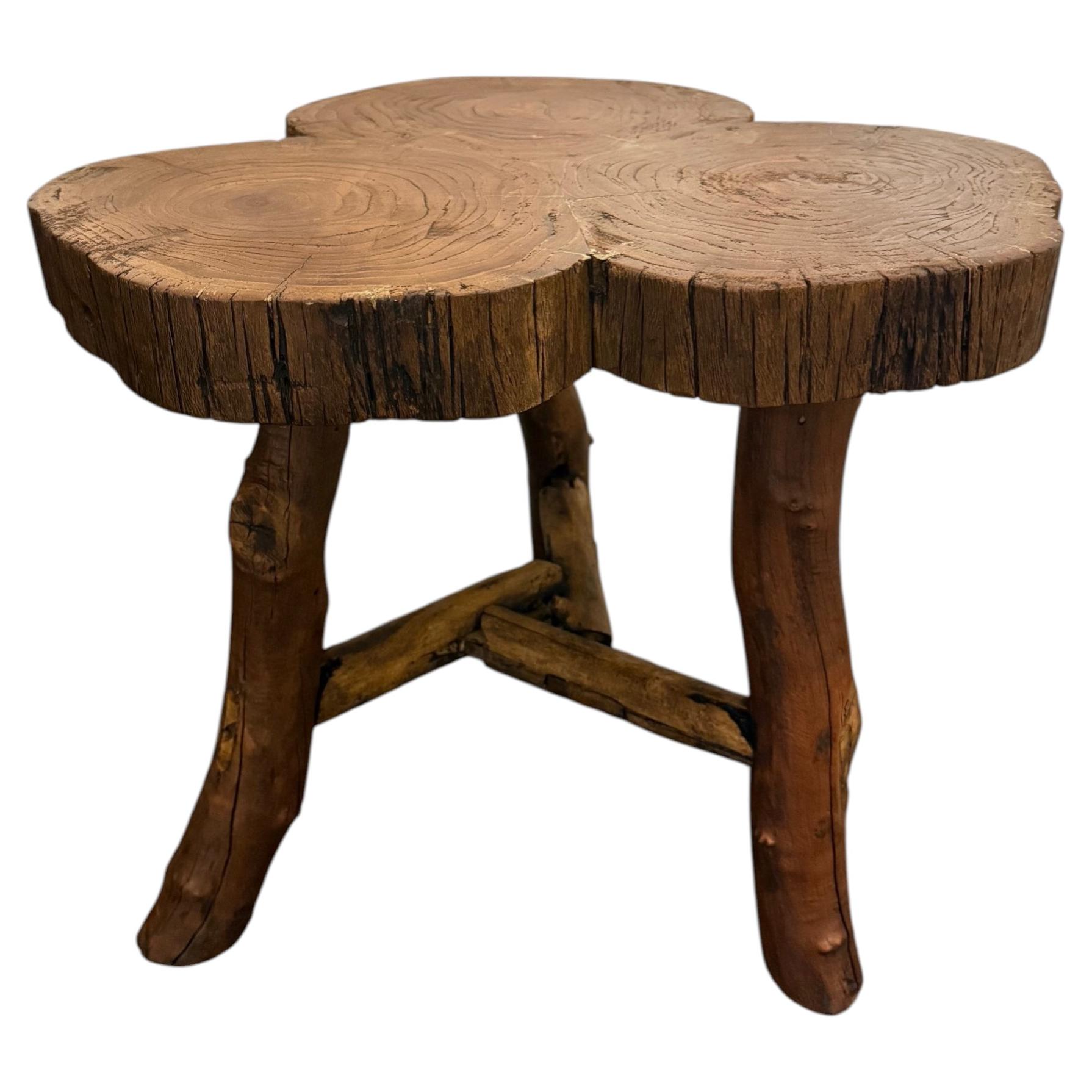 A Large Timber Tree Trunk Stool
