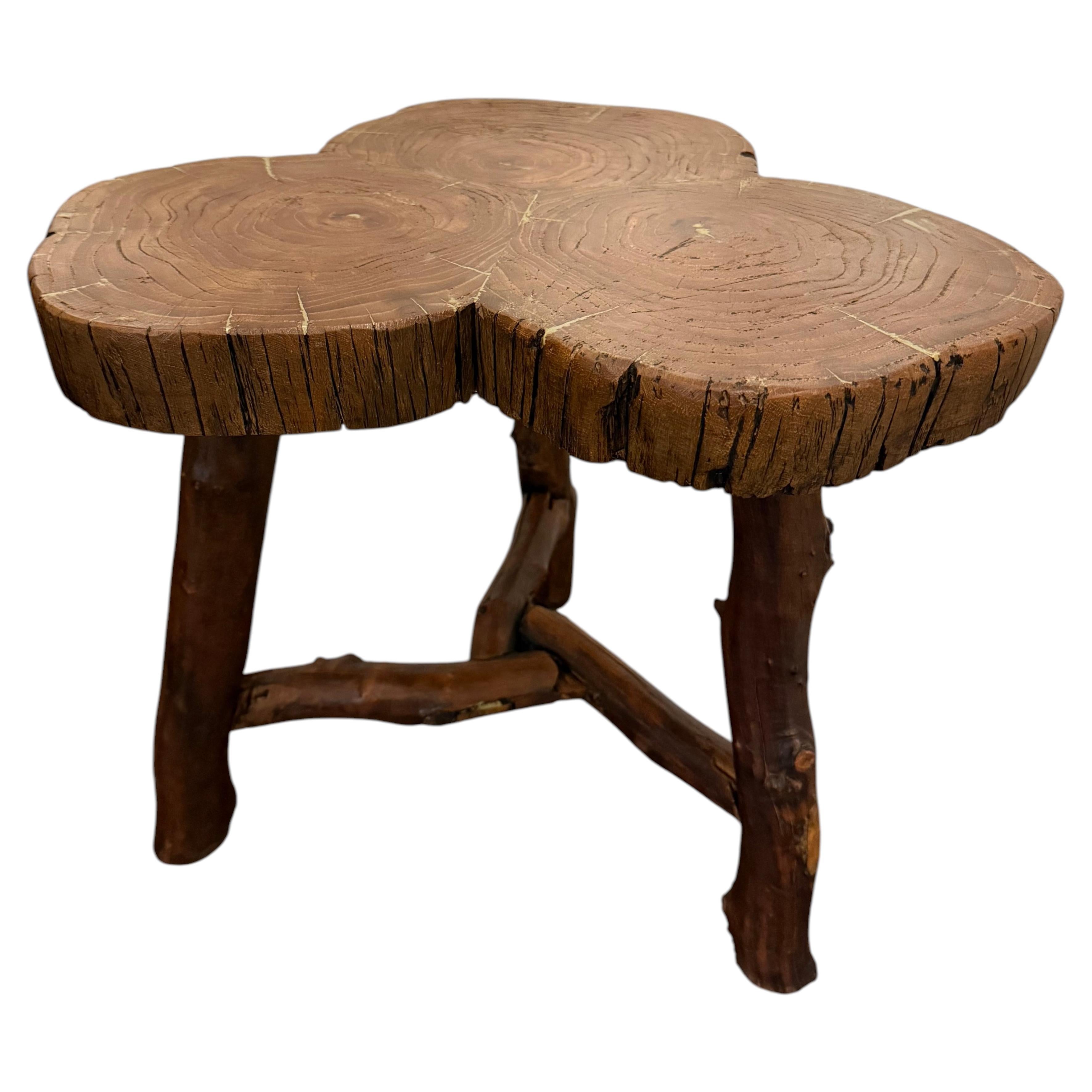 A Large Timber Tree Trunk Stool For Sale