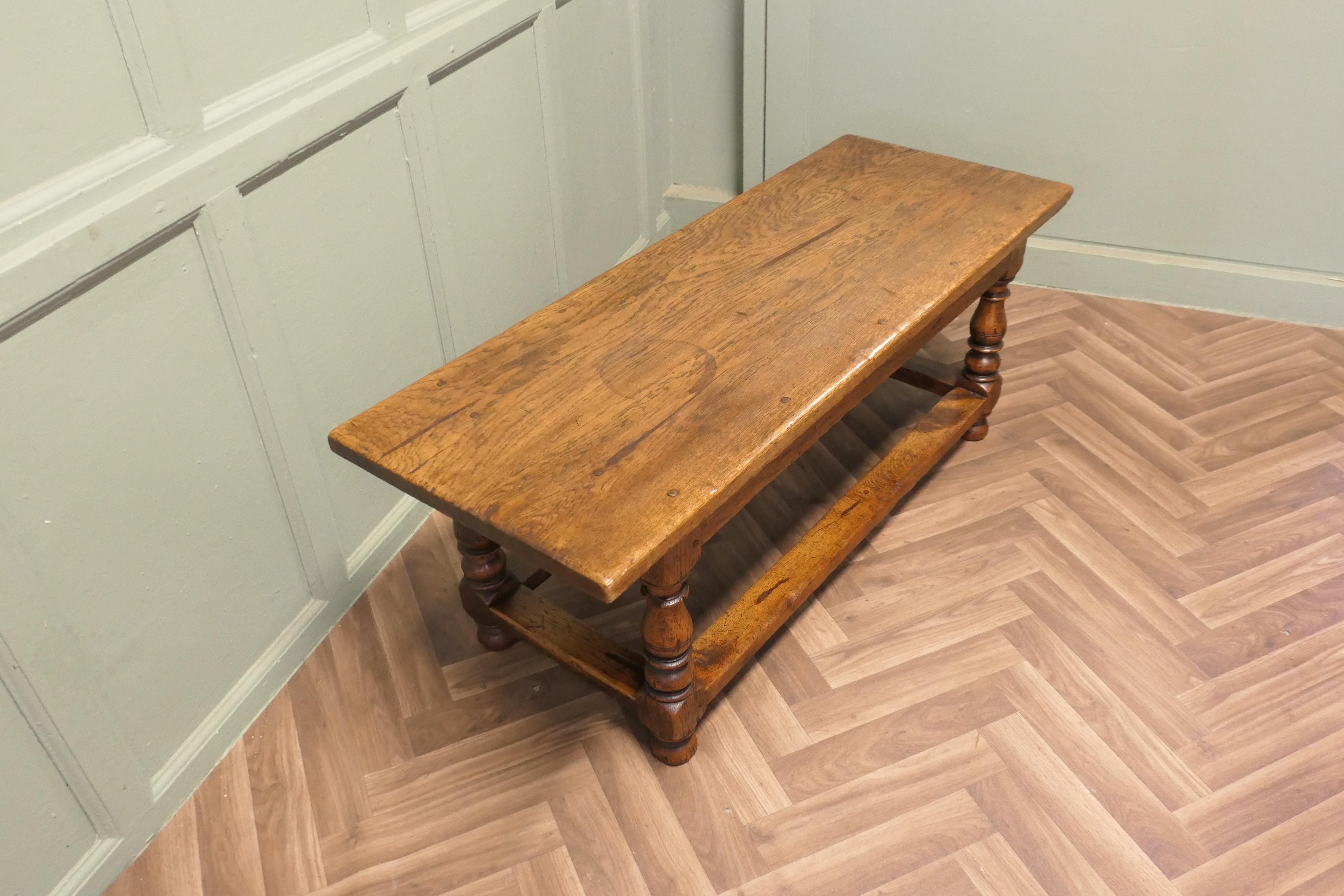 A Large Traditionally Made Oak Plank Top Coffee Table

This classic type of table has been very popular for many years, it is a very useful good sized and decorative piece
The table is made in solid Oak, the table has a planked top, and sturdy
