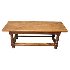 A Large Traditionally Made Oak Plank Top Coffee Table
