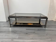 A large tri-metal two tiered coffee table by Romeo REGA