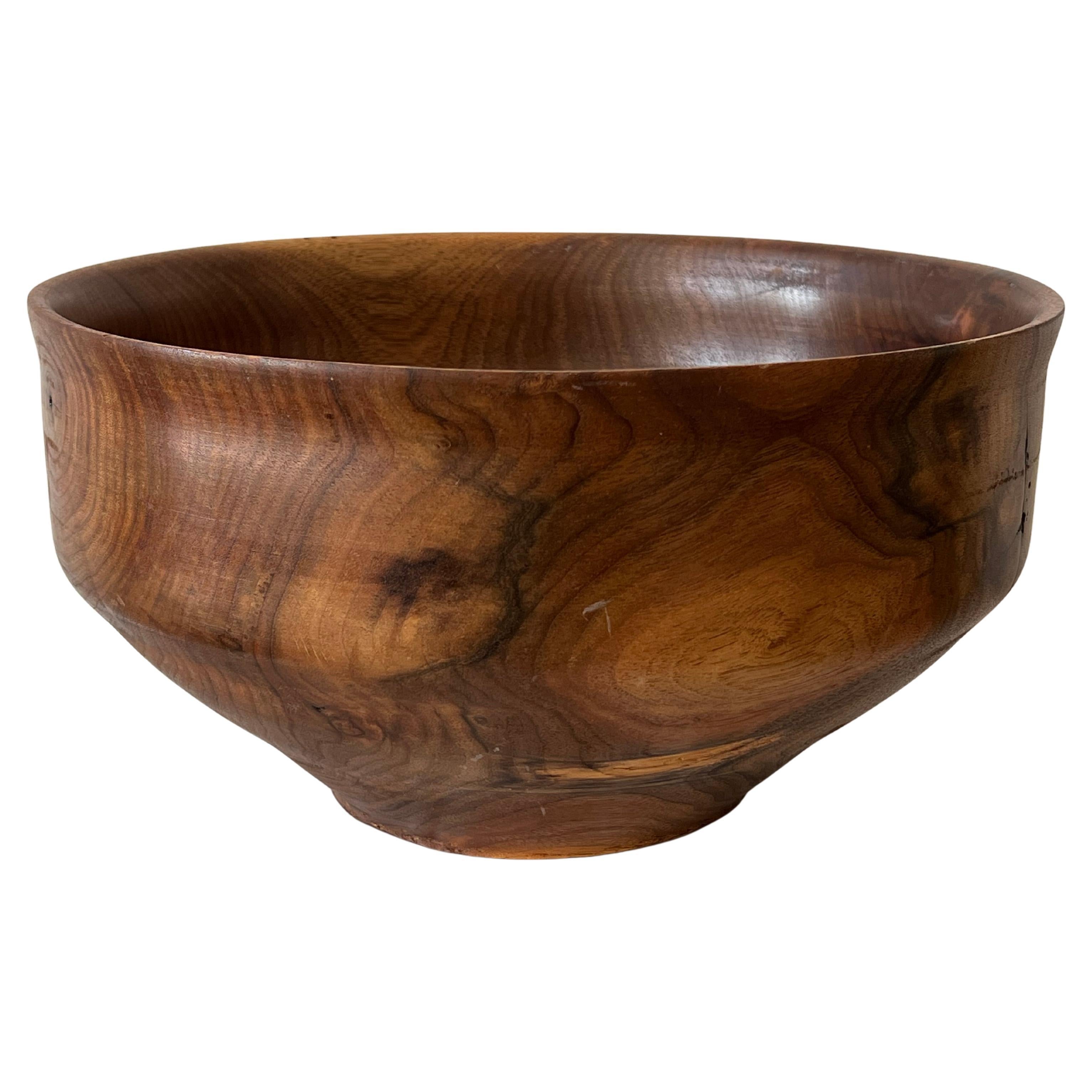 A Large Turned Walnut Bowl By Paul E. Schweisthal ca' 2005