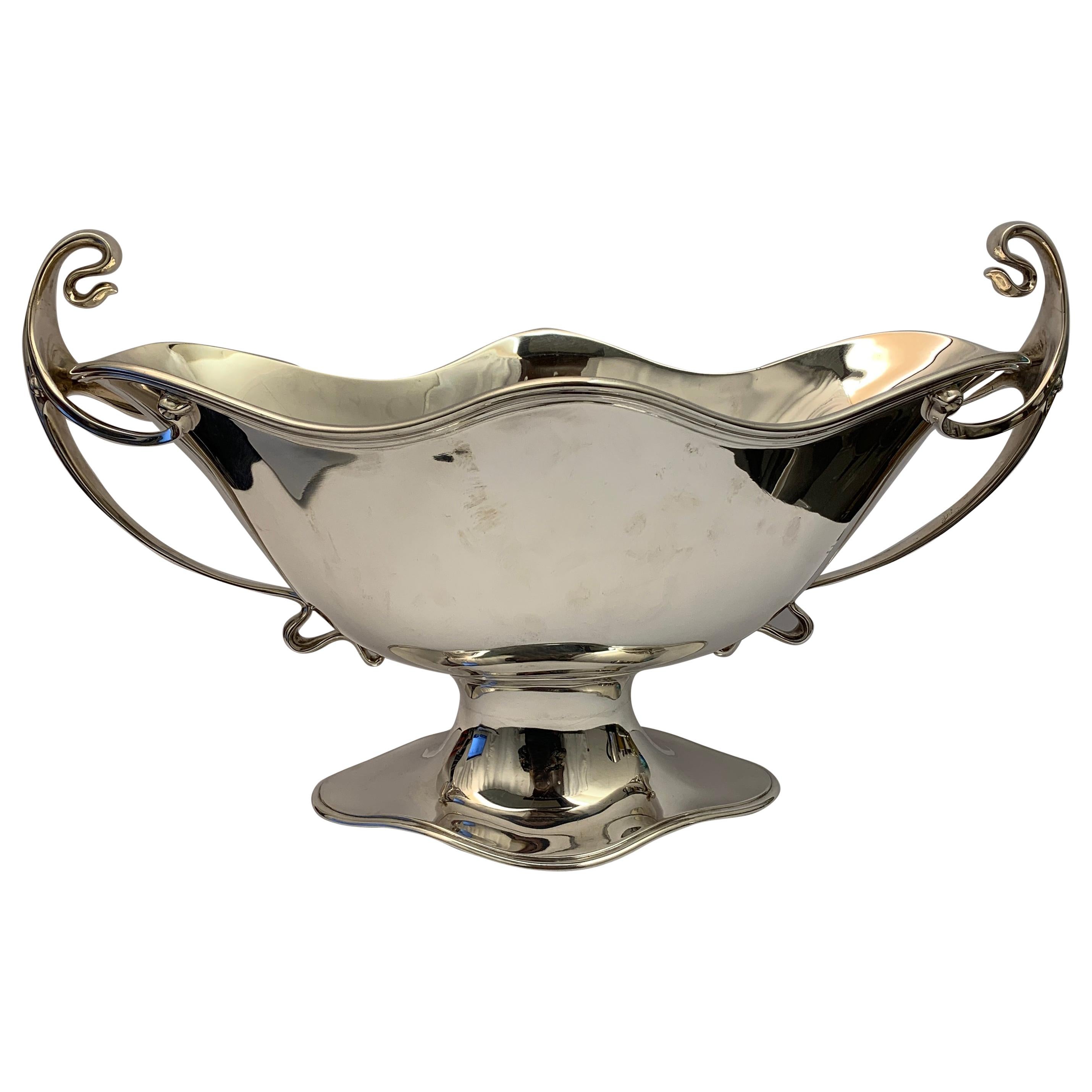 A Large Two Handled Silver Centrepiece by Elkington  For Sale