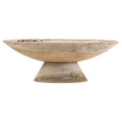 A Large Two-Piece Cast Stone Planter / Urn, attributed to Willy Guhl, C. 1970.