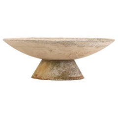 A Large Two-Piece Cast Stone Planter / Urn, attributed to Willy Guhl, C. 1970. A Large Two-Piece Cast Stone Planter / Urn, attributed to Willy Guhl, C. 1970.